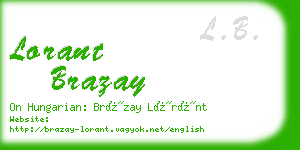 lorant brazay business card